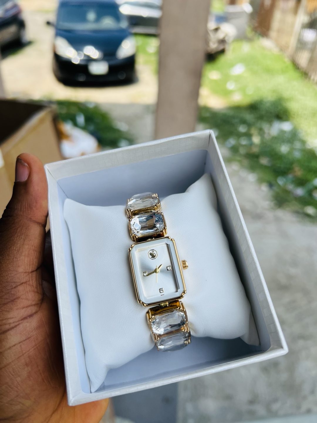 White gold Swarovski watch - Image 2