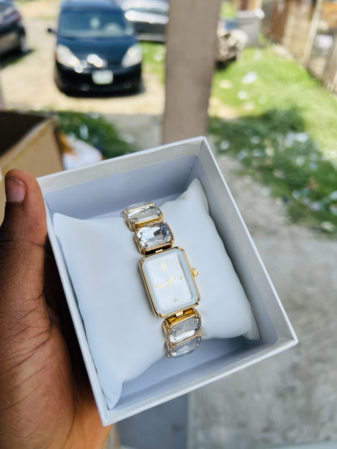 White gold Swarovski watch - Image 4