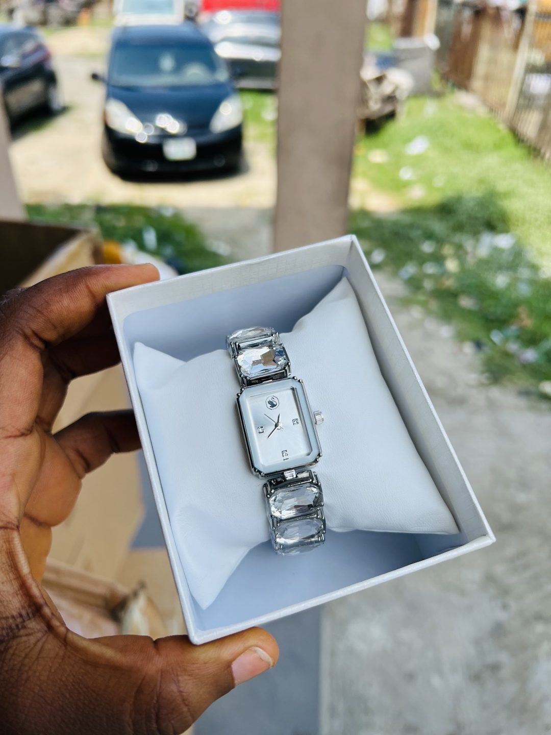 White silver Swarovski watch - Image 2
