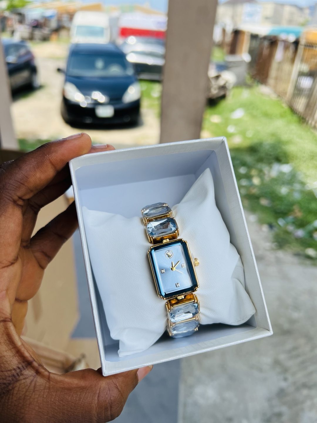 Blue Swarovski watch - Image 2