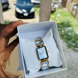 Blue Swarovski watch