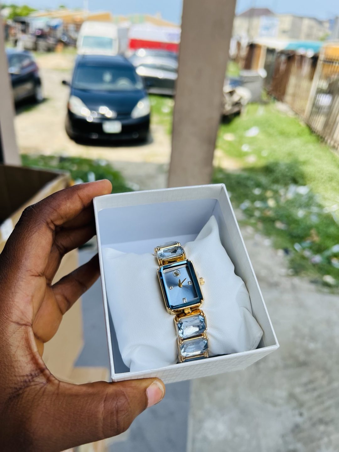 Blue Swarovski watch - Image 4