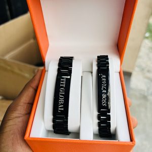 Engraved 15/12mm Couples black Rolex combo