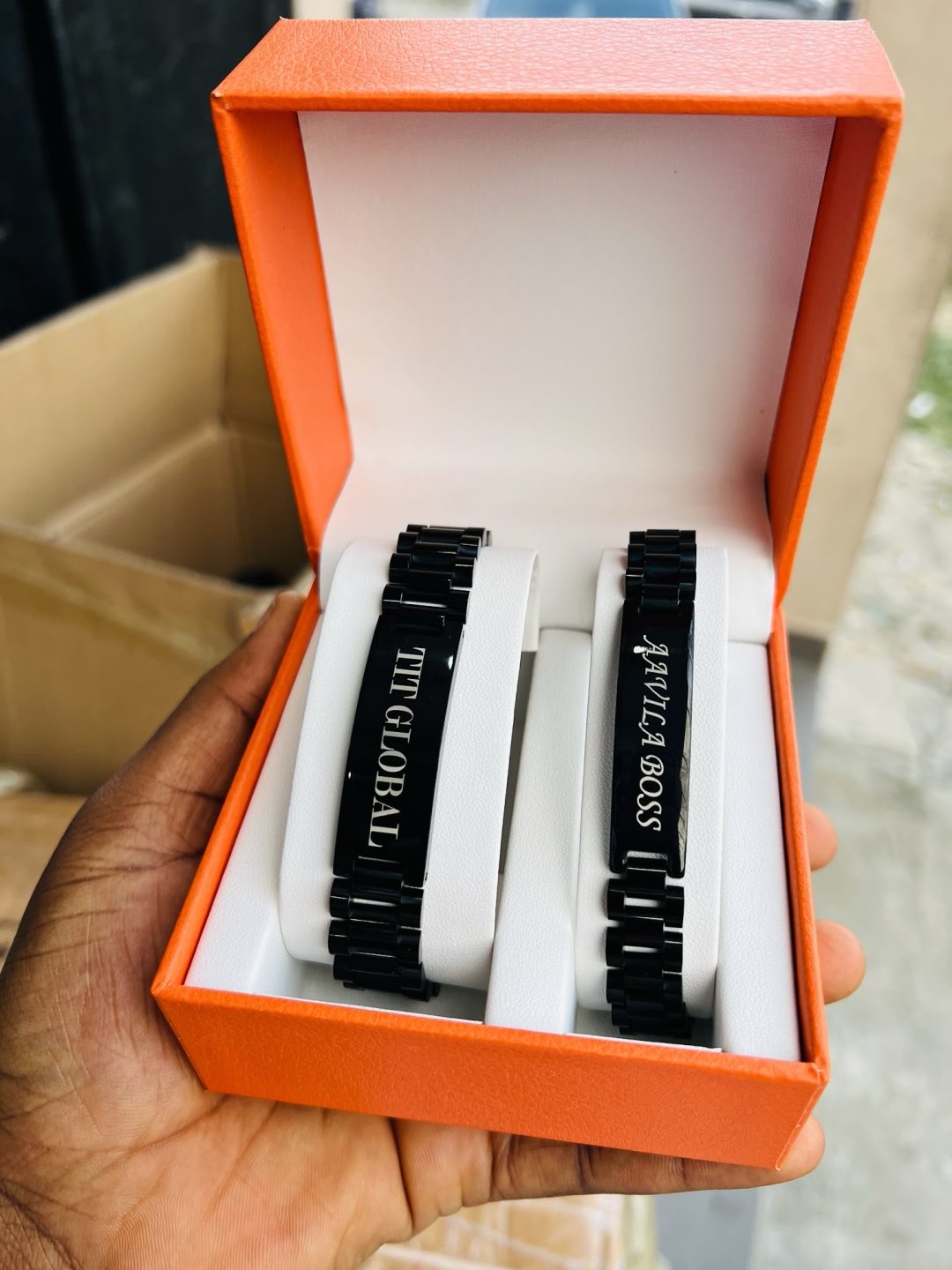 Engraved 15/12mm Couples black Rolex combo