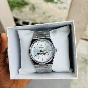Engraved silver Poedager watch comes boxed!