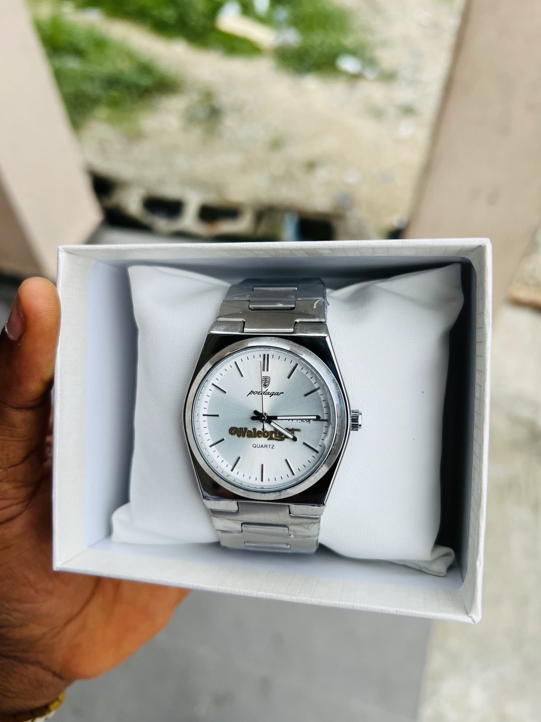 Engraved silver Poedager watch comes boxed! - Image 3