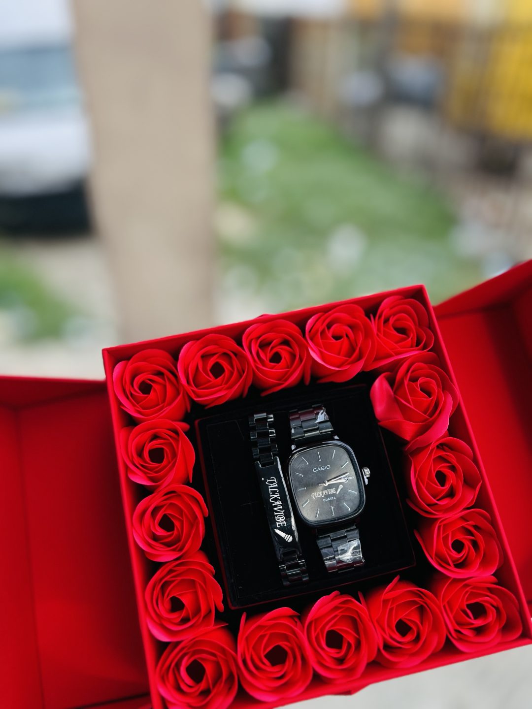 Engraved black Casio combo with exact box!!