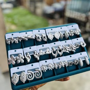 A dozen of silver stainless steel earrings (12pcs)