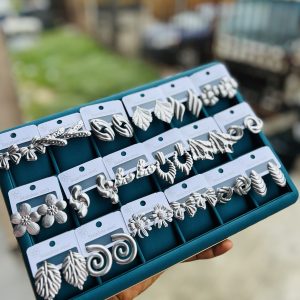 A dozen of silver stainless steel earrings (12pcs)