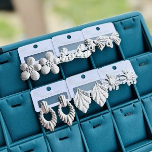 Half dozen of Silver stainless steel earrings (6pcs)