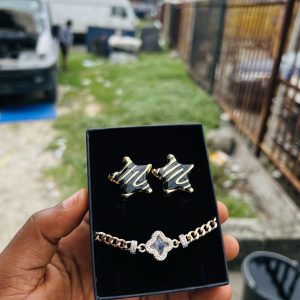 Spectacular earring and bracelet combo with box 002
