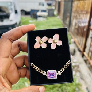 Spectacular earring and bracelet combo with box 004