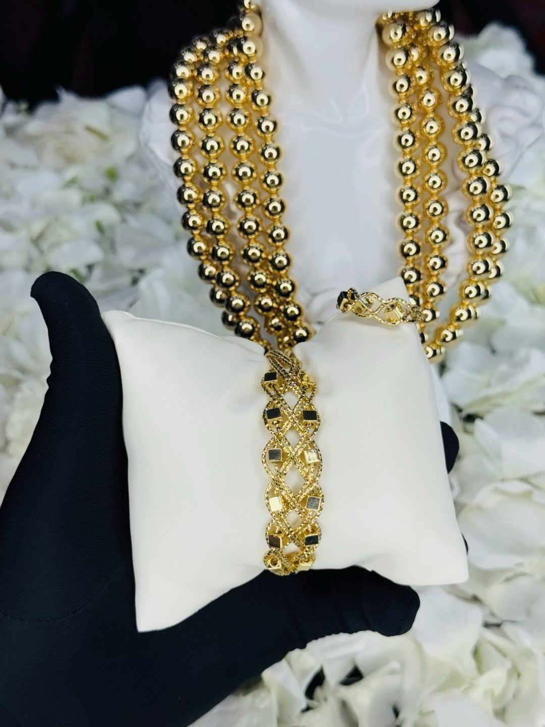 MD cris cross bracelet and ring - Image 2
