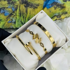 Triple titanium steel bracelet combo 015