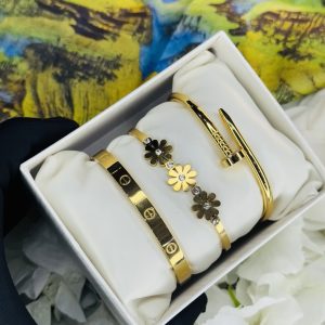 Triple titanium steel bracelet combo 009