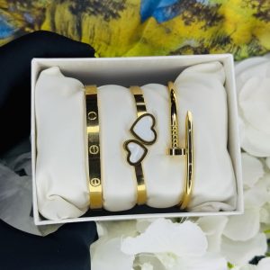Triple titanium steel bracelet combo 005