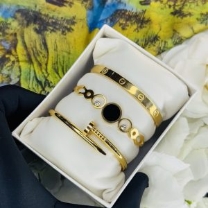 Triple titanium steel bracelet combo 004