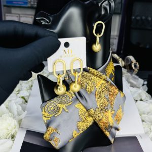 MD LUXURY LINK BALL EARRINGS