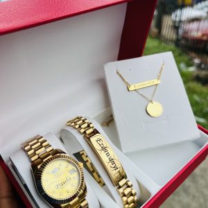 Engraved Gold Rolex Female combo