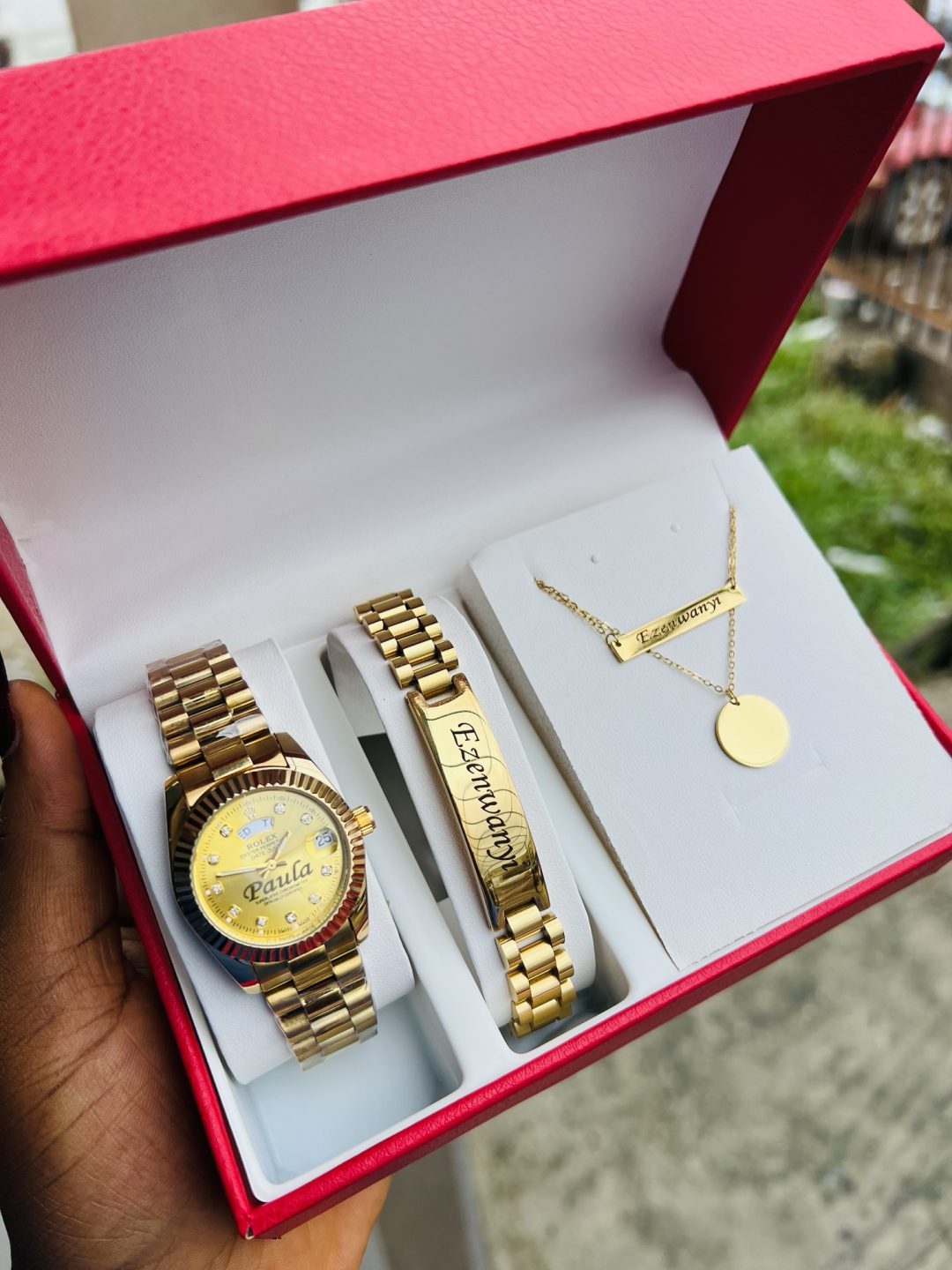 Engraved Gold Rolex Female combo - Image 5