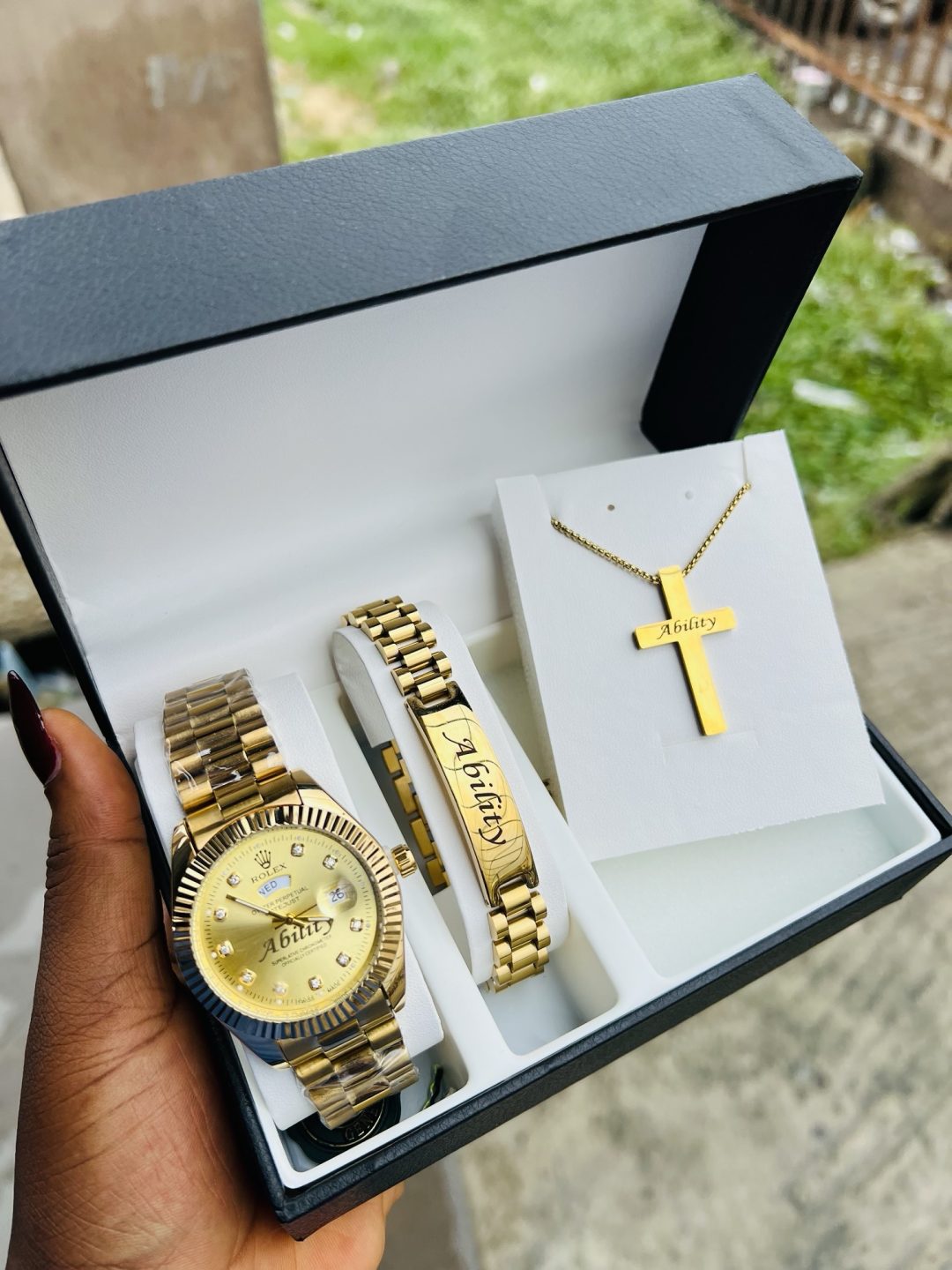 Engraved Gold Rolex Male combo - Image 2