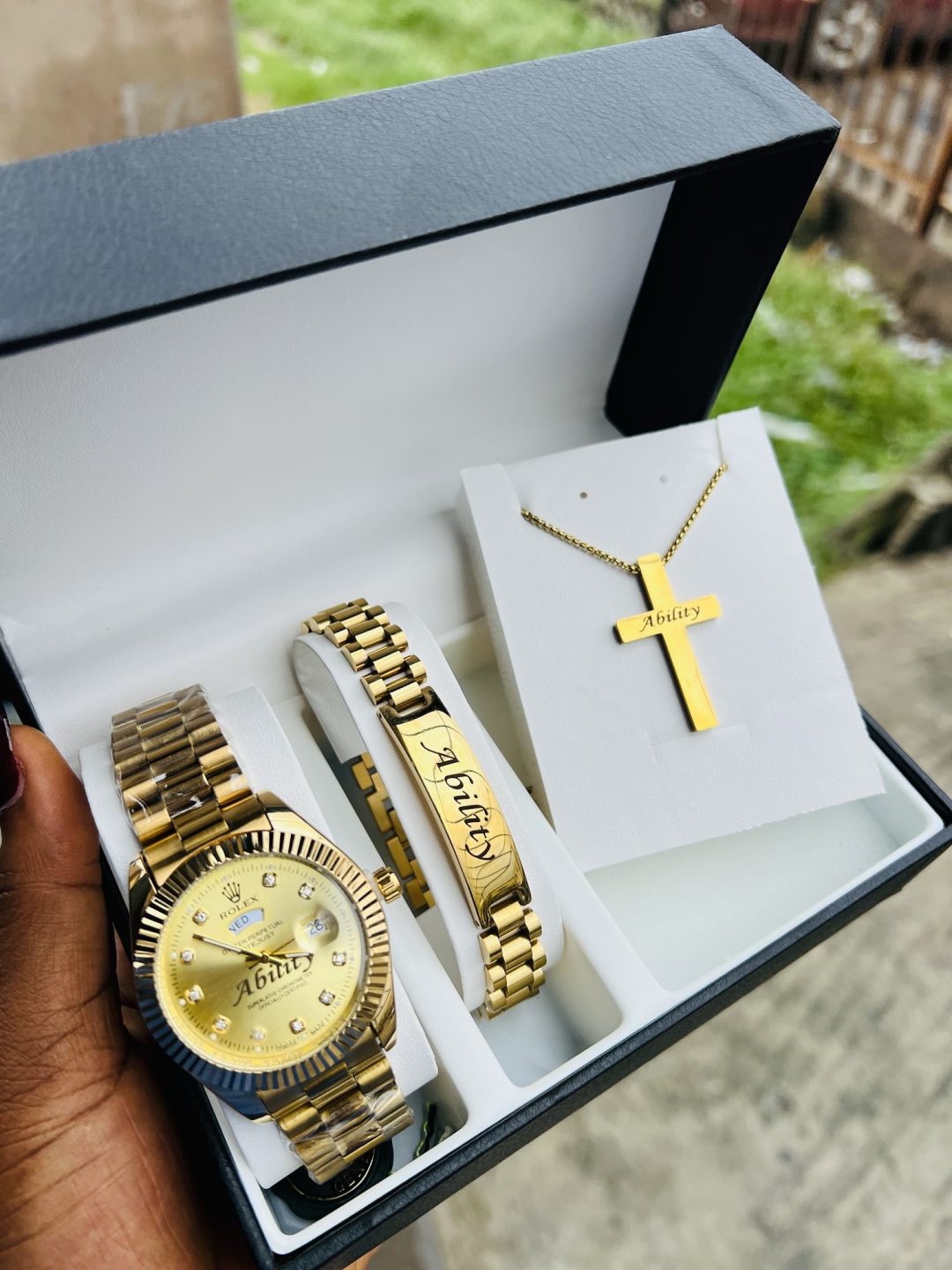 Engraved Gold Rolex Male combo - Image 3