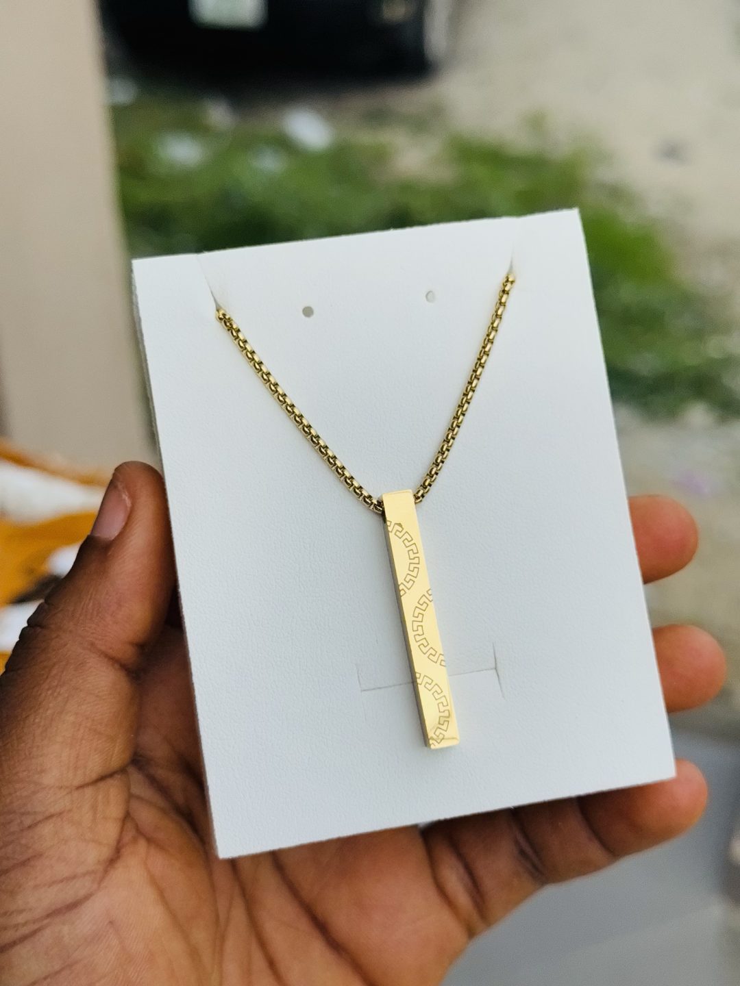 Male gold stainless steel necklace 001
