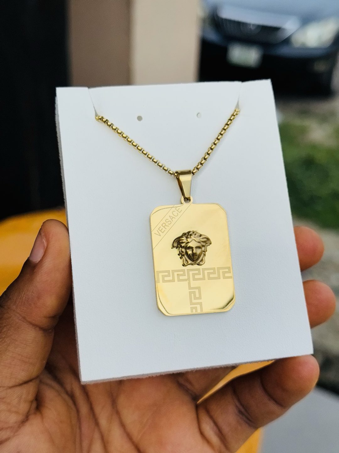 Male gold stainless steel necklace 002 - Image 2