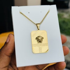 Male gold stainless steel necklace 002