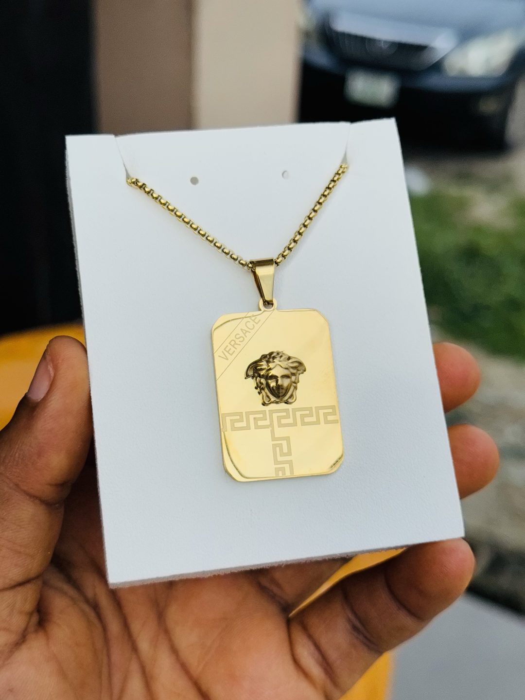 Male gold stainless steel necklace 002