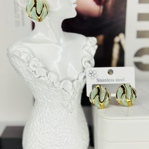 Helen ceramic green earrings 005