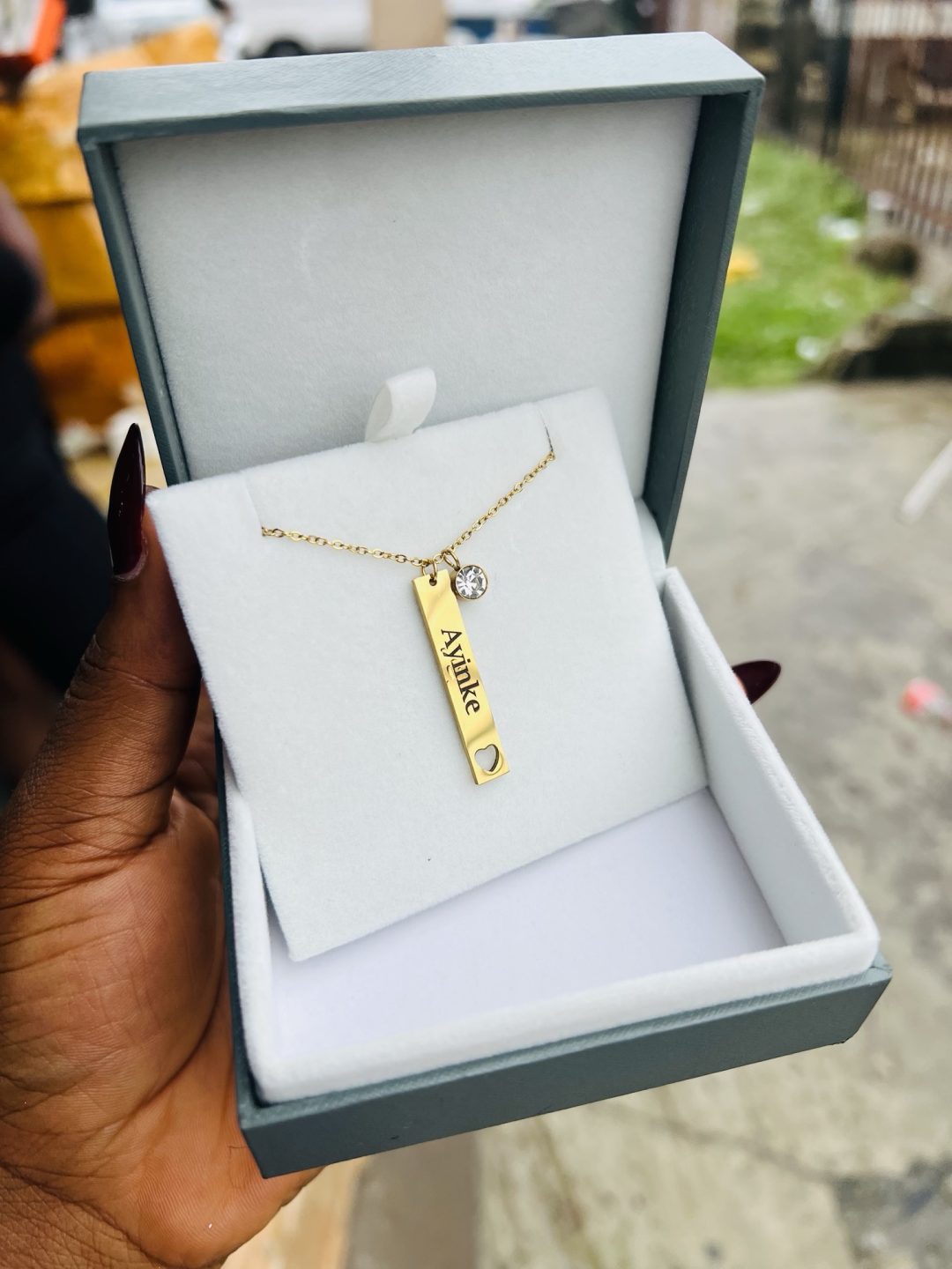 Engraved Love Female Spotify barcode necklace 001 - Image 4