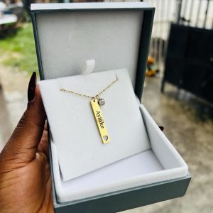 Engraved Love Female Spotify barcode necklace