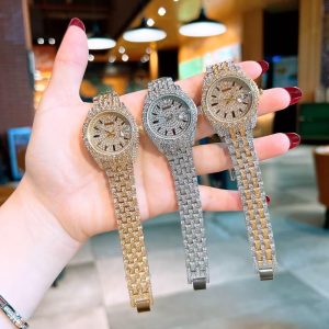 Two toned female Rolex with transparent box