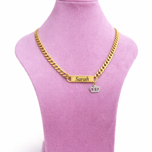 Engraved Cuban link necklace