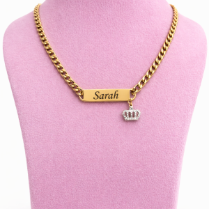 Engraved Cuban link necklace