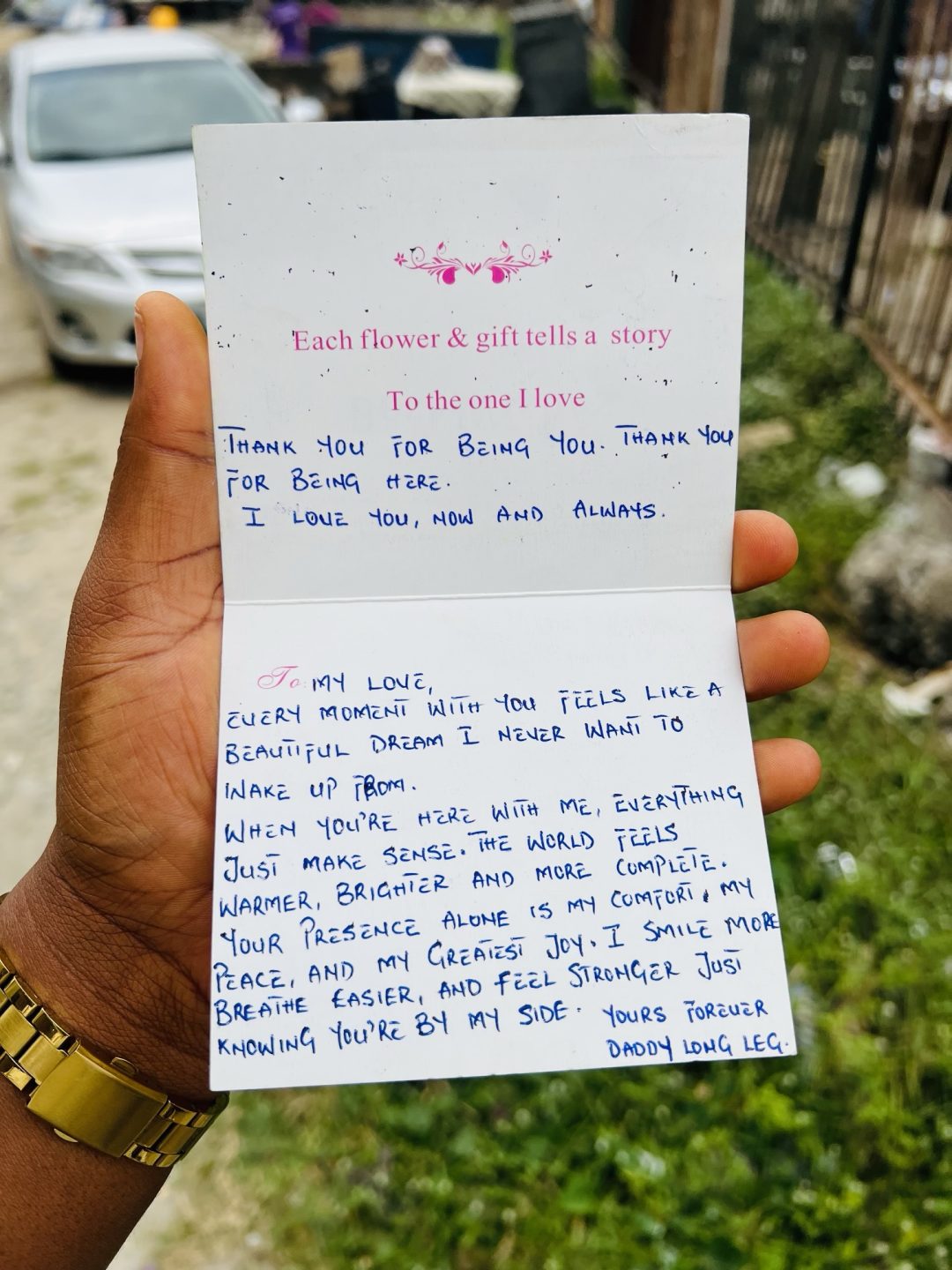 Customized Hand written note