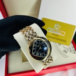Cartier Gold trap chain watch with branded box bag!