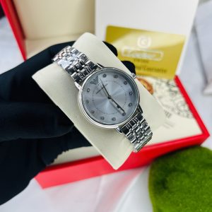 Silver Emporio Armani watch with paper box!