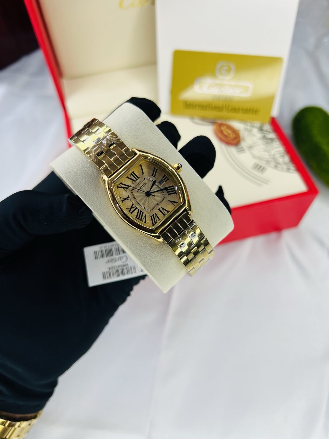 Gold Female Cartier watch with branded box and bag! - Image 2