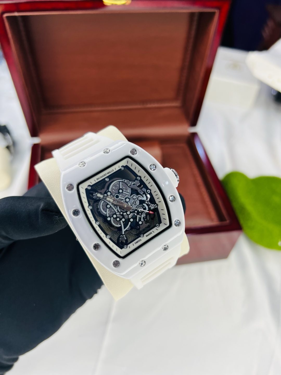 White strap Richard Mille with Formica box! - Image 6