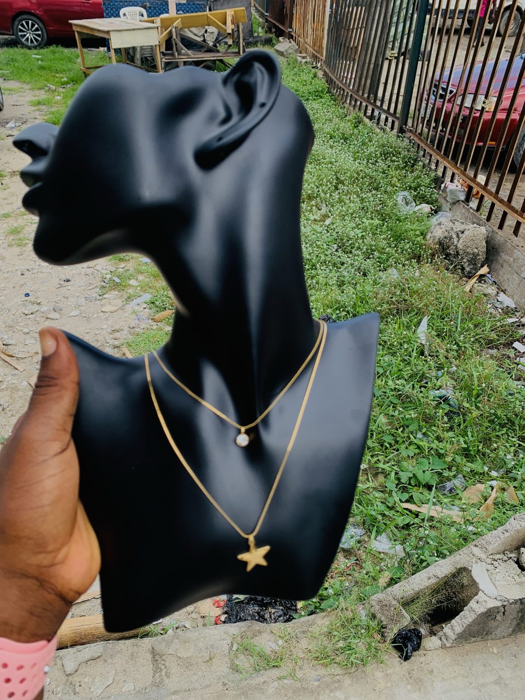 Two steps fashion necklace 012