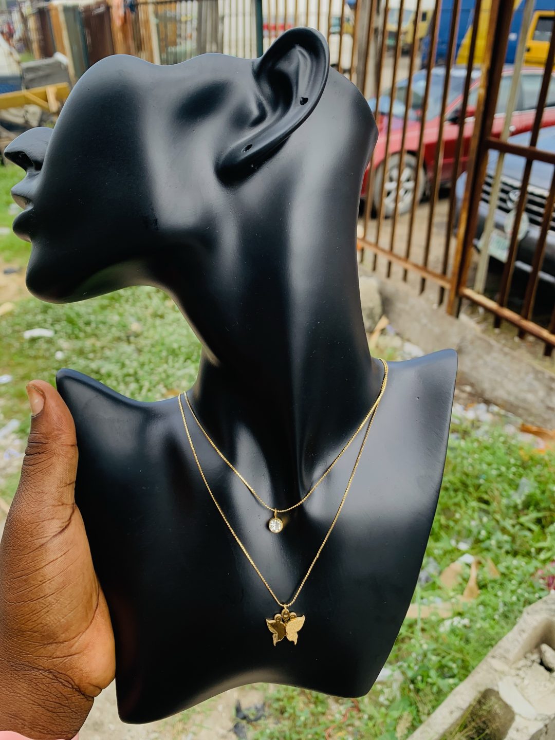 Two steps fashion necklace 011
