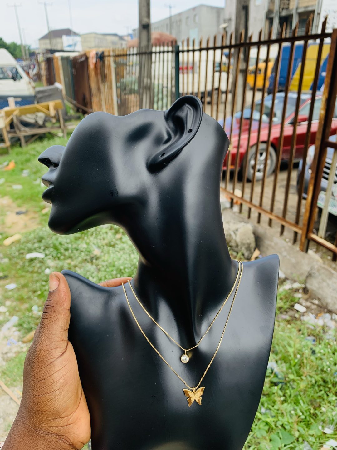 Two steps fashion necklace 005