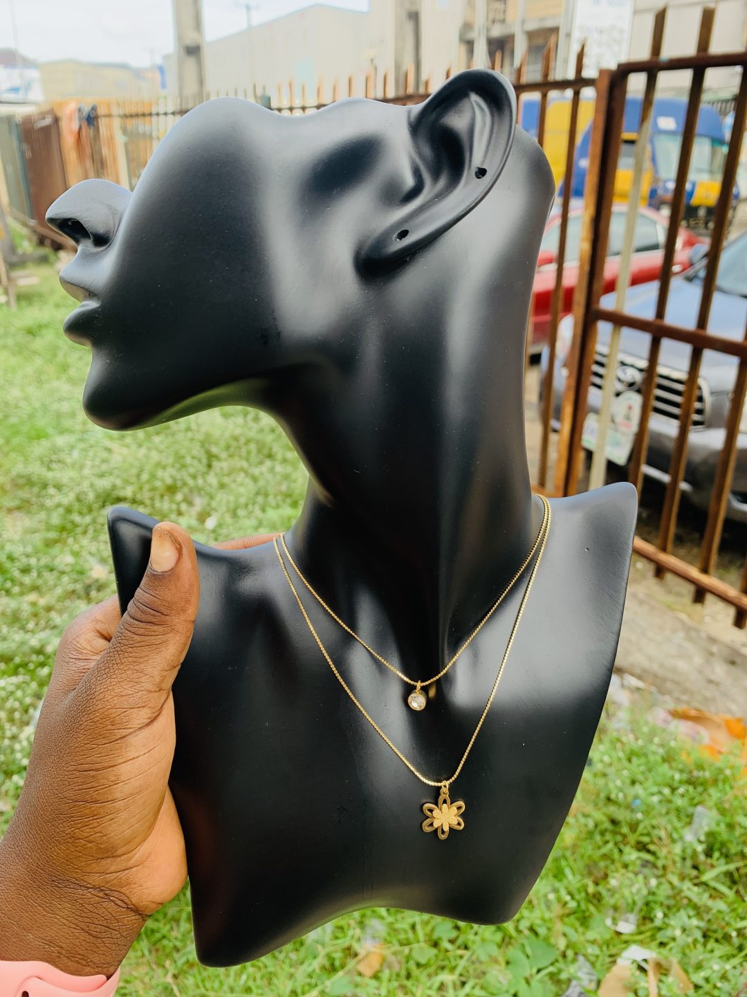 Two steps fashion necklace 004