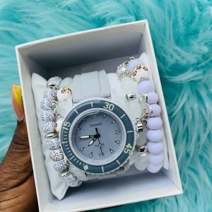 Grey Timeti rubber watch combo with box 004