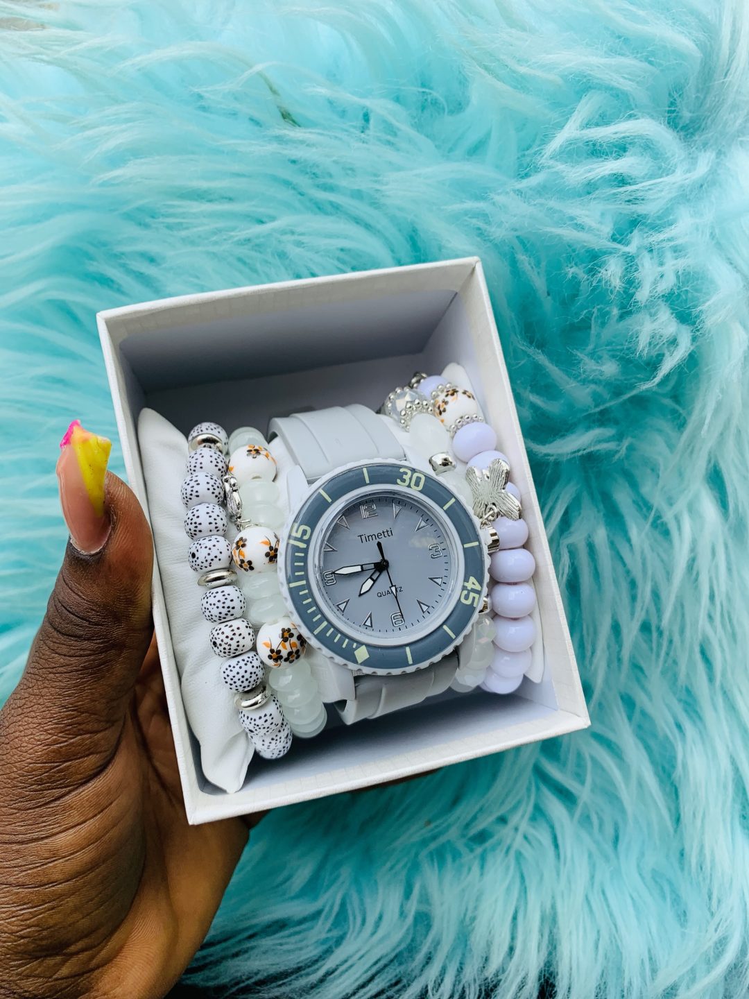 Grey Timeti rubber watch combo with box 004 - Image 3