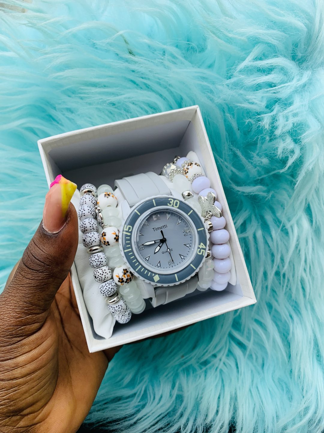 Grey Timeti rubber watch combo with box 004 - Image 4