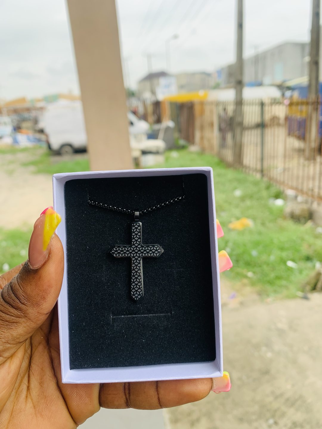 Male black necklace 010 - Image 2