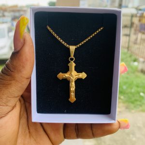 Male gold steel necklace 007